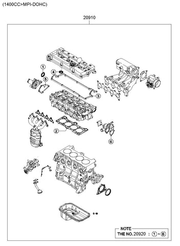 [ORIGINAL] GASKET KIT-ENGINE OVERHAUL 20910-26L00 2091026L00 20910 26L00