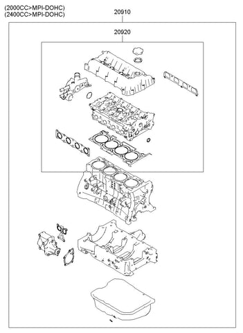 GASKET KIT-ENGINE OVERHAUL UPR <br>20920-2GA01, <br>209202GA01, <br>20920 2GA01 <br>(Original, New)