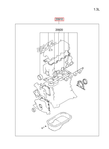 GASKET KIT-ENGINE OVERHAUL 20910-26E01 (Original, New)