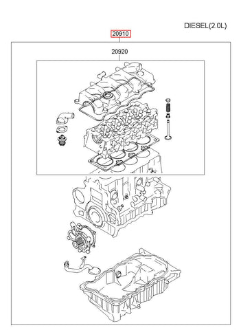 GASKET KIT-ENGINE OVERHAUL 20910-27F30 (Original, New)