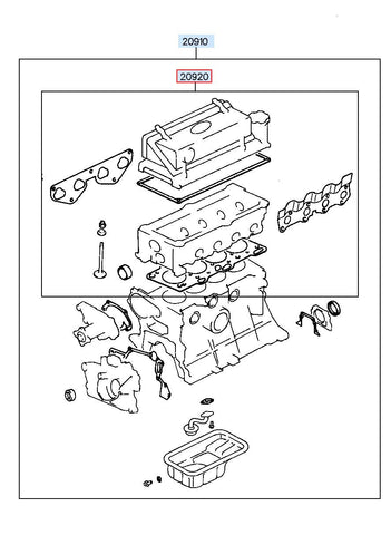 GASKET KIT-ENGINE OVERHAUL UPR 20920-2AM00 (Original, New)