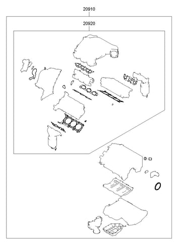 GASKET KIT-ENGINE OVERHAUL UPR <br>20920-3CD00, <br>209203CD00, <br>20920 3CD00 <br>(Original, New)