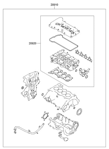 GASKET KIT-ENGINE OVERHAUL <br>20910-2AM01, <br>209102AM01, <br>20910 2AM01 <br>(Original, New)