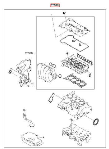 GASKET KIT-ENGINE OVERHAUL 20910-2AP00 (Original, New)