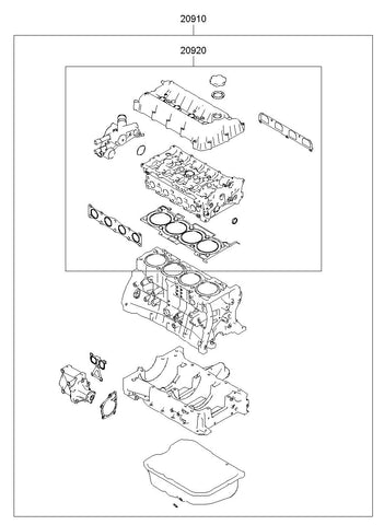 GASKET KIT-ENGINE OVERHAUL <br>20910-2GF00, <br>209102GF00, <br>20910 2GF00 <br>(Original, New)