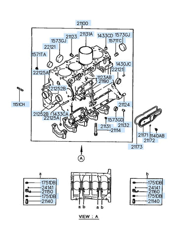 LINER-CYLINDER <br>21131-4A000, <br>211314A000, <br>21131 4A000 <br>(Original, New)