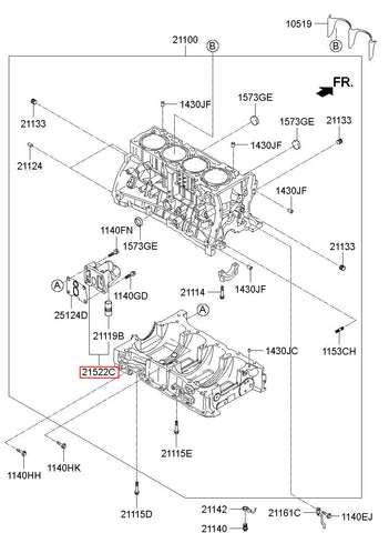 BRACKET ASSY-OIL FILTER 21121-2G000 211212G000 21121 2G000