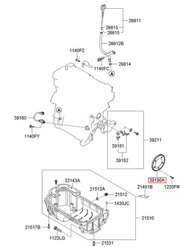 WHEEL-CRK/SHF POSITION SENSOR 23141-2E000 (Original, New)