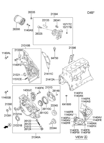 CASE ASSY-OIL PUMP <br>21340-42501, <br>2134042501, <br>21340 42501 <br>(Original, New)