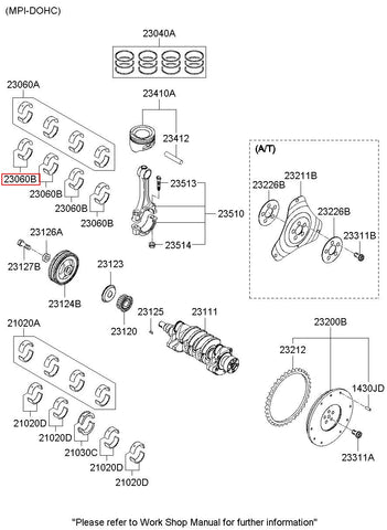 BEARING PAIR SET-C/ROD 23060-26425 (Original, New)