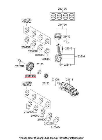 PULLEY-DAMPER 23124-2C050 (Original, New)