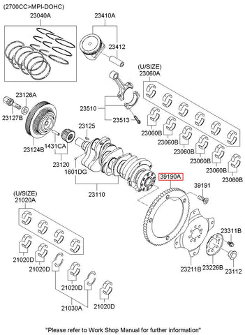 WHEEL-CRK/SHF POSITION SENSOR 39190-3E001 391903E001 39190 3E001