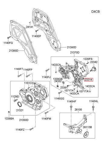 CHAIN SPROCKET-B/S LH 23314-4A400 (Original, New)