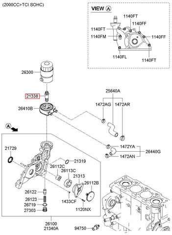 FITTING-OIL FILTER 21338-27001 (Original, New)