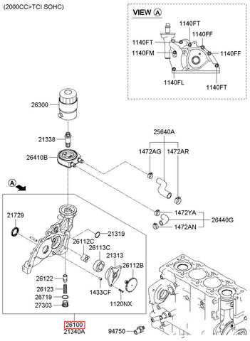 PUMP ASSY-OIL 21310-2G001 (Original, New)