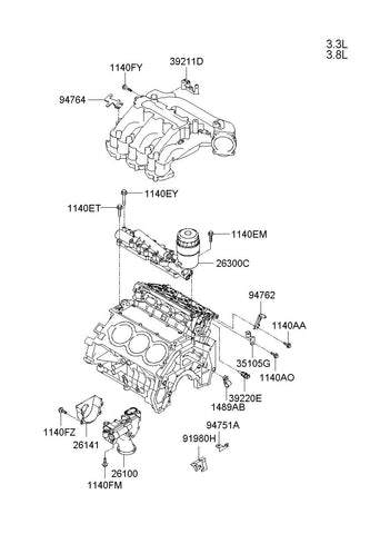 PUMP ASSY-OIL <br>21310-3C100, <br>213103C100, <br>21310 3C100 <br>(Original, New)