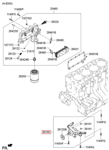 PUMP ASSY-OIL 26100-4A012 (Original, New)