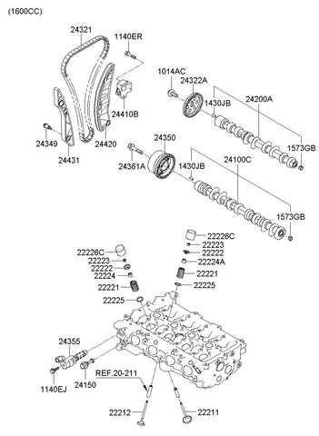 TENSIONER ARM ASSY <br>24420-2E300, <br>244202E300, <br>24420 2E300 <br>(Original, New)