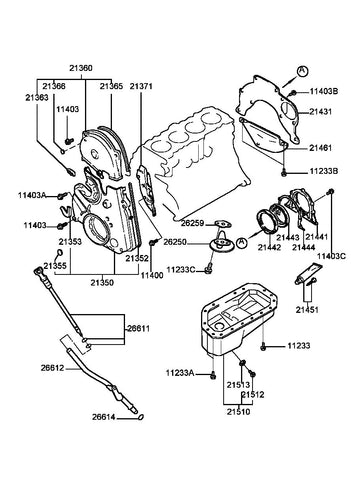 COVER ASSY-TIMING BELT LWR <br>21350-33131, <br>2135033131, <br>21350 33131 <br>(Original, New)