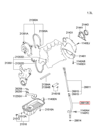 GUIDE-OIL LEVEL GAUGE 26612-22601 (Original, New)