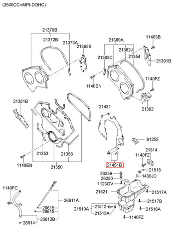 GASKET-LIQUID ENGINE 21451-33T00 (Original, New)