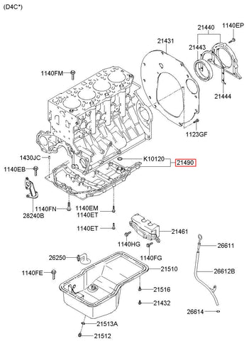 PLATE ASSY-BED 21490-4A000 (Original, New)