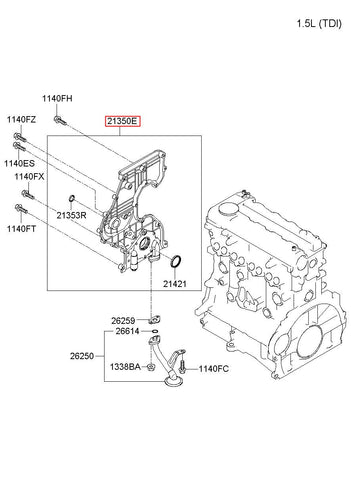 COVER ASSY-T/CHAIN 21350-2E040 (Original, New)