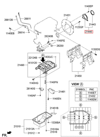 CASE ASSY-OIL SEAL 21440-4A001 (Original, New)