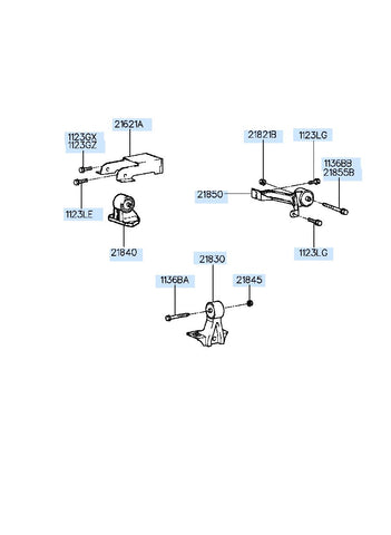 BRACKET ASSY-ROLL STOPPER,FR <br>21910-1M100, <br>219101M100, <br>21910 1M100 <br>(Original, New)