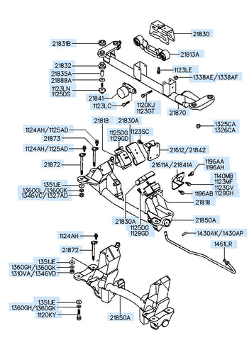 BRACKET-ENGINE SUPPORT,RH <br>21612-42900, <br>2161242900, <br>21612 42900 <br>(Original, New)