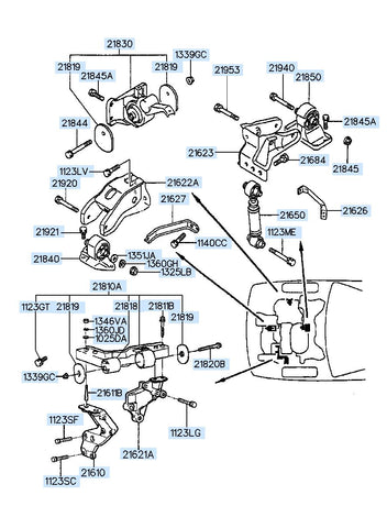 BRACKET ASSY-ENGINE MTG 21810-37162 2181037162 21810 37162