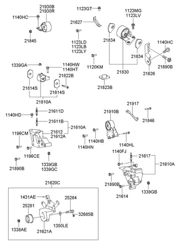 BRACKET ASSY-ROLL STOPPERFR 21910-39101 2191039101 21910 39101