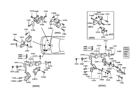BRACKET ASSY-ROLL STOPPERRR 21930-M2400 21930M2400 21930 M2400