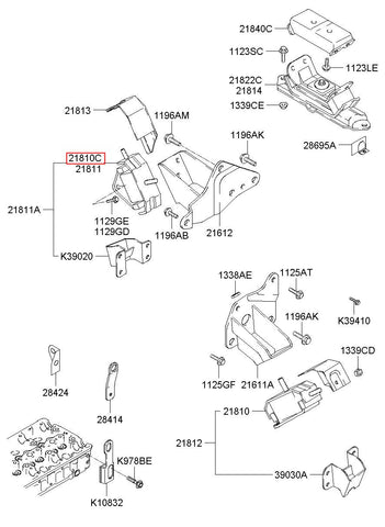 BRACKET ASSY-ENGINE MTG 21810-H1120 (Original, New)