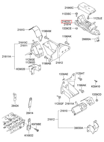 INSULATOR ASSY-ENGINE MTG RR 21830-H1040 (Original, New)