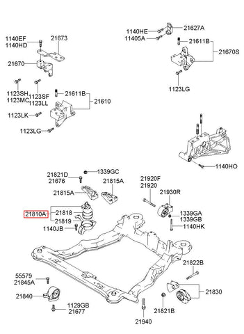 BRACKET ASSY-ENGINE MTG 21810-2C200 (Original, New)