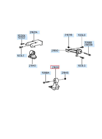 BRACKET ASSY-TRANSAXLE MTG 21830-2T150 (Original, New)