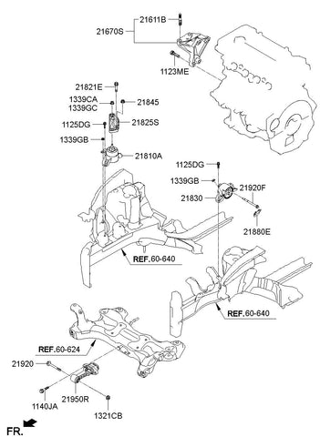 BRACKET ASSY-ROLL ROD 21950-1R100 219501R100 21950 1R100