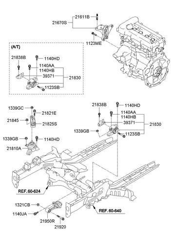 BRACKET ASSY-TRANSMISSION MTG 21830-2K200 218302K200 21830 2K200