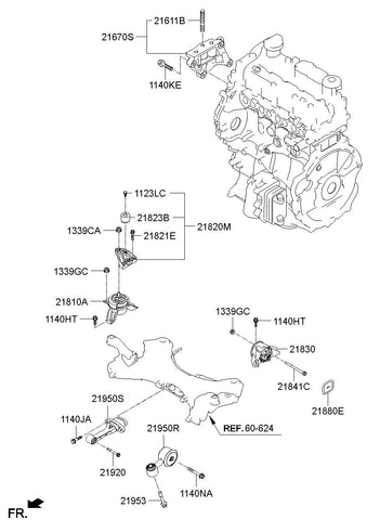 BRACKET ASSY-TRANSMISSION MTG 21830-2W500 218302W500 21830 2W500