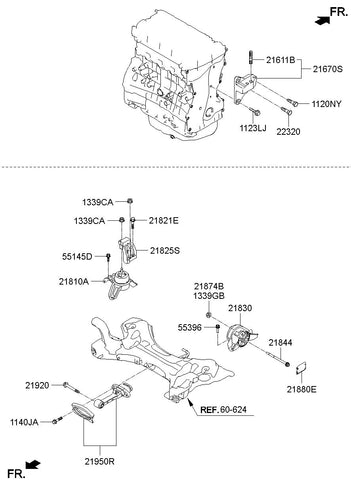 BRACKET ASSY-ROLL ROD 21950-E7000 21950E7000 21950 E7000