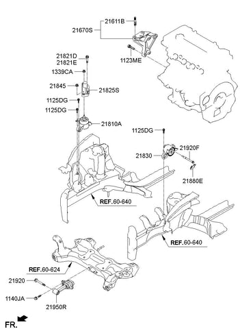 BRACKET ASSY-ENGINE MTG <br>21810-30200, <br>2181030200, <br>21810 30200 <br>(Original, New)