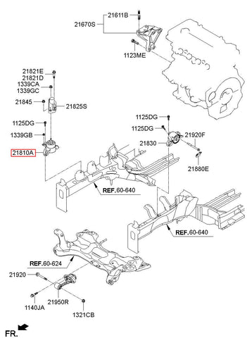 [ORIGINAL] BRACKET ASSY-ENGINE MTG 21810-3X000 218103X000 21810 3X000