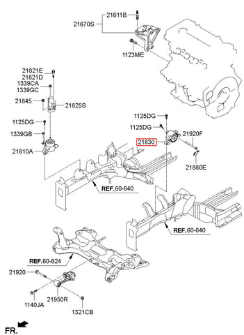 BRACKET ASSY-TRANSAXLE MTG 21830-3X300 (Original, New)