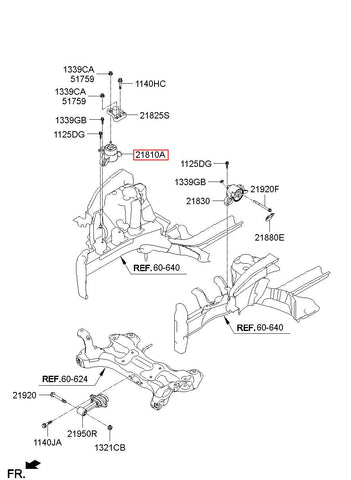 BRACKET ASSY-ENGINE MTG 21810-A4200 (Original, New)