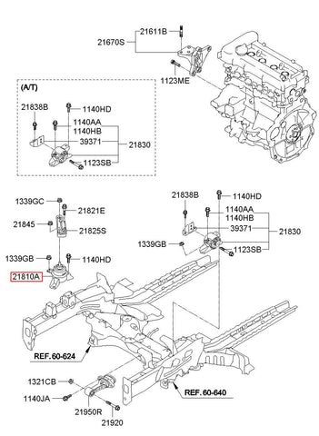 BRACKET ASSY-ENGINE MTG 21810-2X400 (Original, New)