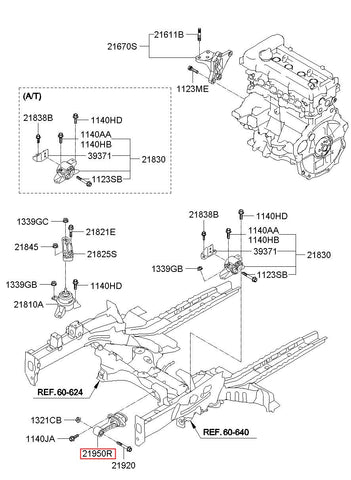 BRKT ASSY-ROLL ROD 21950-2K000 (Original, New)