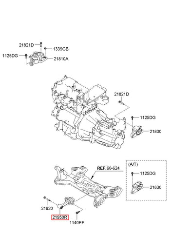 BRACKET ASSY-ROLL ROD 21950-1Y400 (Original, New)