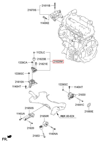 BRACKET ASSY-ENG MTG 21820-2W200 218202W200 21820 2W200