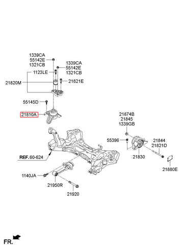 BRACKET ASSY-ENGINE MTG 21810-3V200 (Original, New)